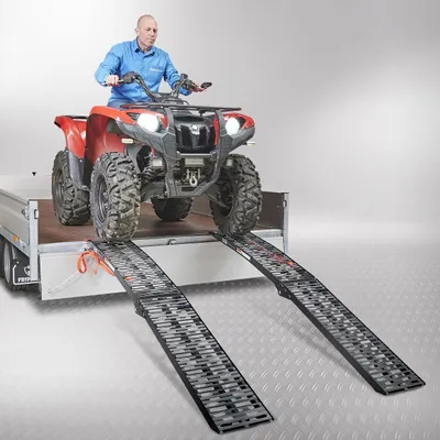 Produktbild von Klappbare, extra starke Motorradrampe 225 cm - Schwarz - 2er Set