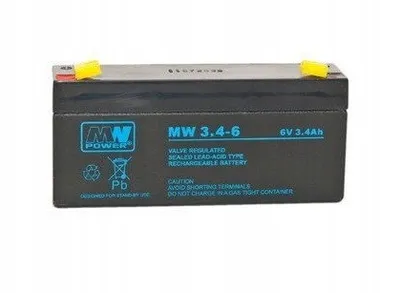 Produktbild von MW 3.4-6: AGM-Batterie 6V/3,4Ah 134*34*65 (T0)