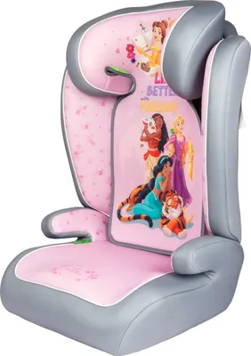 Produktbild von Tataway Disney Princesses i-Size R129, Kindersitz 15-36 kg (3,5-12 Jahre), 100—150 cm, Gruppe 2/3, wird mit 3-Punkt-Gurt montiert, rosa – Prinzessinnen