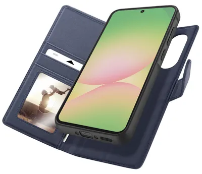 Obrázok produktu pre Mayaxess, obal na peňaženku pre Samsung Galaxy A56, s ochranou RFID, odnímateľný, tmavomodrej farby