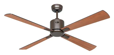 Zdjęcie produktu dla Energooszczędny wentylator sufitowy z pilotem Eco Neo III WiFi 132 cm brązowe łopatki czarny / teak