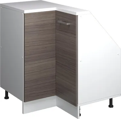 Zdjęcie produktu dla Vicco Szafa skosna Szafka narożna Rion, 75.6 x 81.6 cm z 1 drzwiami, Szlachetny szary/biały/Biały