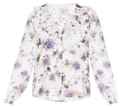 Produktbild von EVERA Damen Bluse - Violett Mehrfarbig, S