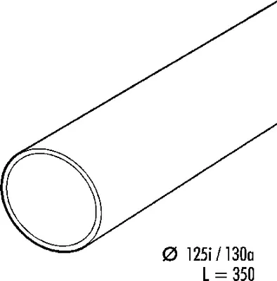 Image de Naber tuyau 125, blanc, 350 mm - Technique de ventilation