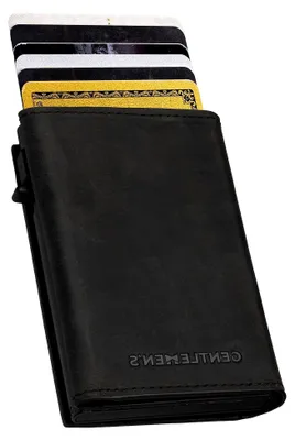 Produktbild von Gentlemen's® Cardholder - Kreditkartenetui mit Münzfach & RFID-Schutz - Geldbeutel für Herren - kleines Portemonnaie - - Smart Wallet für Karten & Münzen
