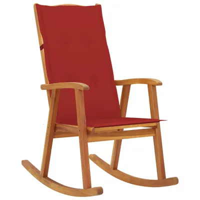 Produktbild von Schaukelstuhl mit Auflagen Massivholz Akazie