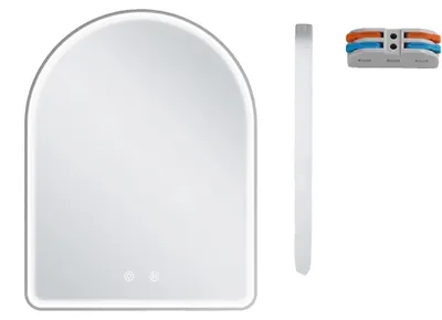 Image de Miroir de salle de bains, éclairage LED, fonction anti-buée, Tly, 80 x 60 cm