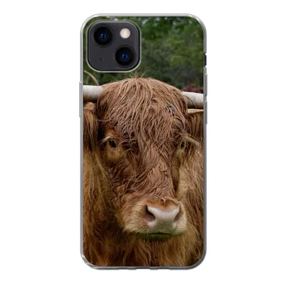 Produktbild von MuchoWow® Handyhülle Schutzhülle Hülle für iPhone 13 mini Schottische Highlander - Tiere - Gras Silikon Softcase Handy Hülle - Softcase