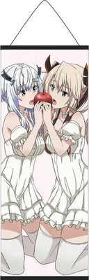 Produktbild von Mao Gakuin no Futekigosha Rollbild aus Stoff | Kakemono 105x40cm | Anime Wandbild | Motiv: Necron Schwestern