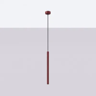 Immagine prodotto di Lampada a sospensione ARCHE 1 bordeaux 1xG9  8W acciaio 120x8x8cm Sollux Lighting