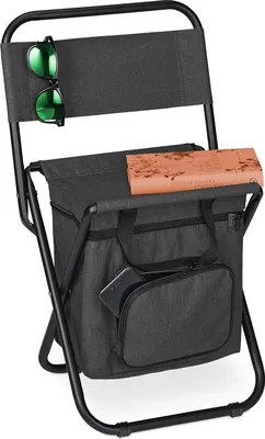 Produktbild von Famanu Faltbare Campingstuhl mit Armlehne und Tasche - Schwarz