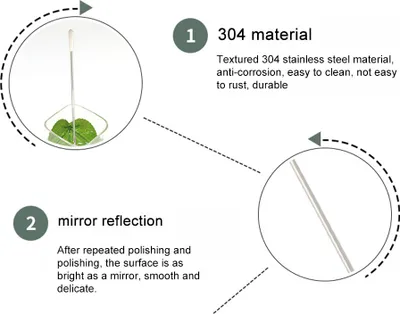 Obrázok produktu pre 10 ks Swizzle Sticks z nehrdzavejúcej ocele káva koktail nápoj miešačka Stick opakovane použiteľné miešanie tyčinky pre bar domáca kancelária