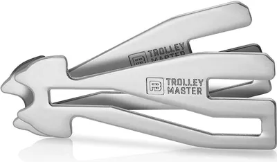 Produktbild von FABACH 2 x Trolley Master Einkaufswagenlöser für ALLE Einkaufswagen - Öffnet Frontlader- und Seitenschubfachsysteme - Abziehbarer Einkaufswagenchip Einkaufs-Chip Schlüsselanhänger aus Metall