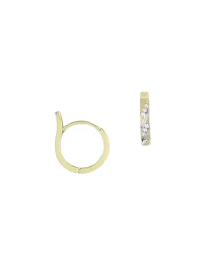 Produktbild von Miamar 1151484 Damen Creolen 14 Karat (585) Bicolor Bicolor Gold weiß
