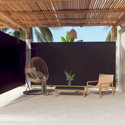 Immagine prodotto di Maison Exclusive - Tenda da sole laterale estensibile nera 200x600 cm