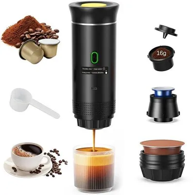 Productafbeelding van Draagbare koffiezetapparaat, 3-in-1 espressomachine, reiskoffiezetapparaat