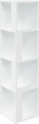 Produktbild von vidaXL Eckregal Weiß 33x33x132 cm Holzwerkstoff