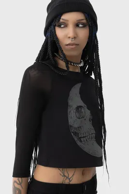 Produktbild von KILLSTAR Crop Top - Crescent Doom XXL