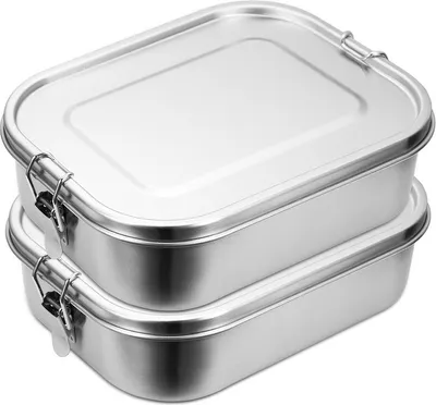 Produktbild von Jopassy Edelstahl Brotdose,Nachhaltige Lunchbox für Büro Schule Picknick,2x 800ml