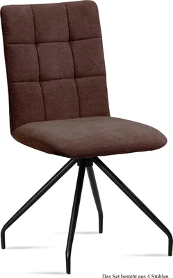 Produktbild von Esszimmerstuhl (4er-Set) Devera 47x91x60 Schwarz/Braun