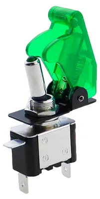 Produktbild von ProRide Kippschalter 12V 20A ON/OFF mit grüner LED und Schutzkappe