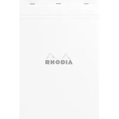 Produktbild von Rhodia N°19, Einfarbig, Weiß, A4+, 80 Blätter, 80 g/m², Kariertes Papier