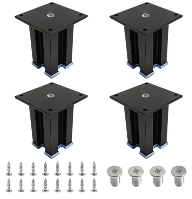Image de 4 pieds réglables pour meubles, 10 cm