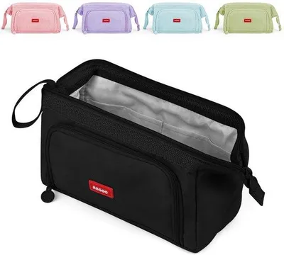 Obrázek produktu pro Velké pouzdro pro mládež, s obsahem, pouzdro pro děti, studenty, dospělé, pouzdro pro dívky, černé, velké, pro každodenní použití