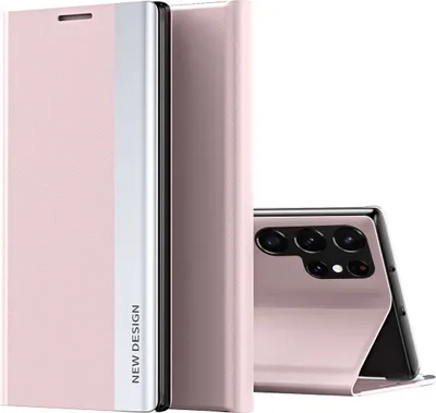 Immagine prodotto di Custodia per Samsung Galaxy S23 Custodia in Finto cuoio ultra magnetica con funzione di supporto Rosa
