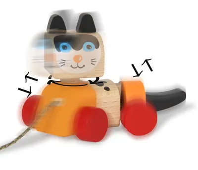 Produktbild von Holzspielzeug Kidiwood Nachzieh Katze