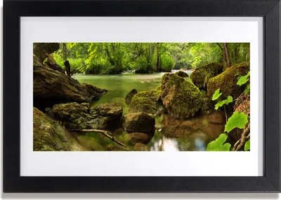Produktbild von Bild 30x20 MDF-Rahmen Wandkunst Rock Lake Natur