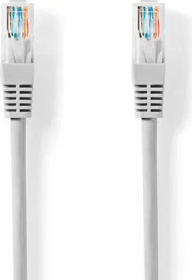 Image de Câble réseau CAT5e | U/UTP | RJ45 mâle | RJ45 mâle | 0.50 m | Rond | PVC | Gris | Label