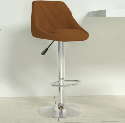 Produktbild von "2026 Promotion" Barhocker Braun Samt  - Barhocker CC19218