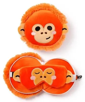 Immagine prodotto di Cuscino da viaggio e maschera per gli occhi Orangutan - Puckator