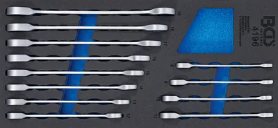 Obrázek produktu pro BGS technic Tool Tray 1/3: Ratchet Combination Wrench Set, 1,61 kg
