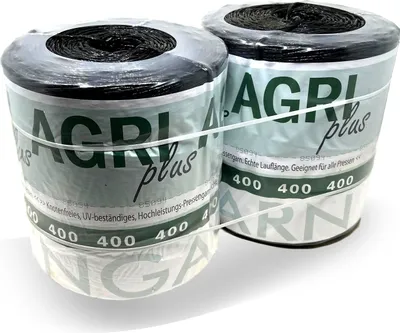 Produktbild von AGRIplus Pressengarn schwarz 400m/kg 2x5kg Set 10 kg Ballenpressengarn Bindegarn Rundballen Ernte