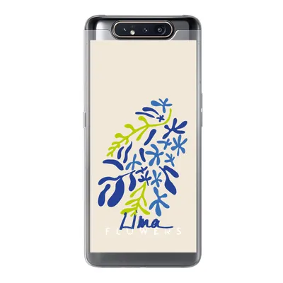 Produktbild von MuchoWow® Handyhülle Schutzhülle Hülle für Samsung Galaxy A80 Blume - Blätter - Lima Silikon Softcase Handy Hülle - Schutzdeckel
