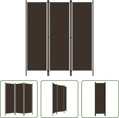 Immagine prodotto di The Living Store Divisorio 3 pezzi Divisorio marrone 150x180 cm