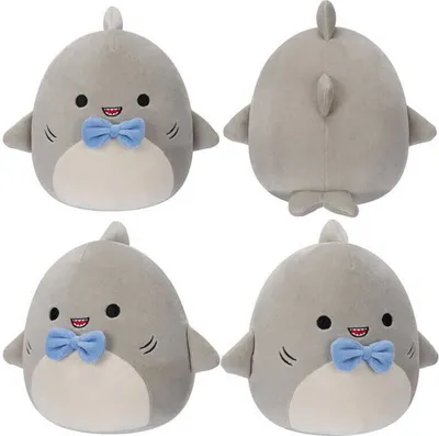 Produktbild von Squishmallows 19 cm (7,5") - Serie 18 - Gordon der Hai mit Schleife