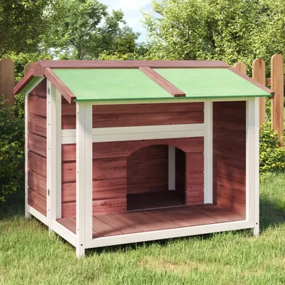 Produktbild von The Living Store Hundehütte Mokka 96x87x80,5 cm Massivholz Kiefer
