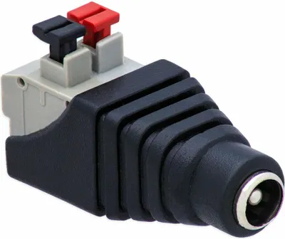 Produktbild von 1x DC Stecker Hohlbuchse 5,5mm > 2,1mm auf Terminal Block 2-Pin Adapter Druckklemme
