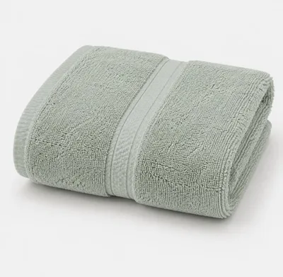 Image de Serviette de bain 100% coton - 700 g/m² - Vert - 100 x 150 cm