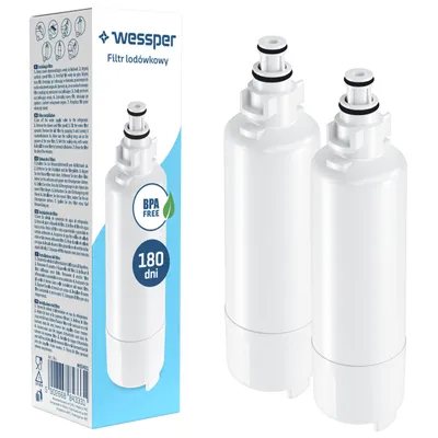 Immagine prodotto di Filtri per l'acqua Wessper per frigorifero – 2 pezzi | Ricambi per Panasonic (CNRBH-125950, CNRAH-257760)