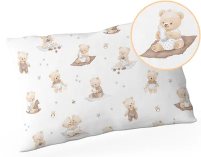 Produktbild von Kinder Kopfkissenbezug 40x60 Baumwolle mit Reißverschluss