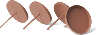 Produktbild von Novaliv 4x Kerzenpick flach 8cmROST Kerzenpick Metall rund für Adventskranz Kerzenständer Kerzenpin Weihnachten Kerzenhalter Kerzentülle Adventskerzenhalter Kerzenteller zum Stecken