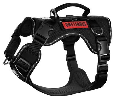 Produktbild von Hundegeschirr Taktisch Anti Zug Verstellbar Reflexstreifen Schwarz S