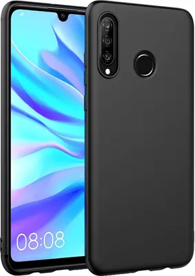Produktbild von Silikon Hülle für Huawei P30 Lite Schutzhülle Matt Schwarz Backcover Handy Case