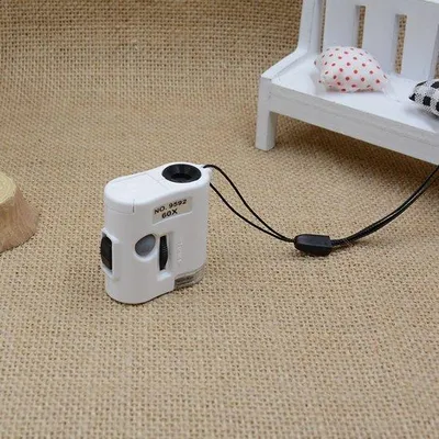 Zdjęcie produktu dla Miniaturowa lampa UV, powiększenie 60x, przenośna lampa LED, mikroskop, identyfikacja biżuterii