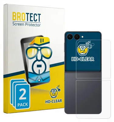 Produktbild von 2x Für Samsung Galaxy Z Flip 8 (Rückseite) Schutzfolie BROTECT Displayschutz Display Schutz Folie Klar Transparent