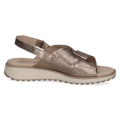 Produktbild von Caprice Damen Sandale Slingback Kreuzriemen Keilabsatz 9-28703-42, Größe:38 EU, Farbe:Braun